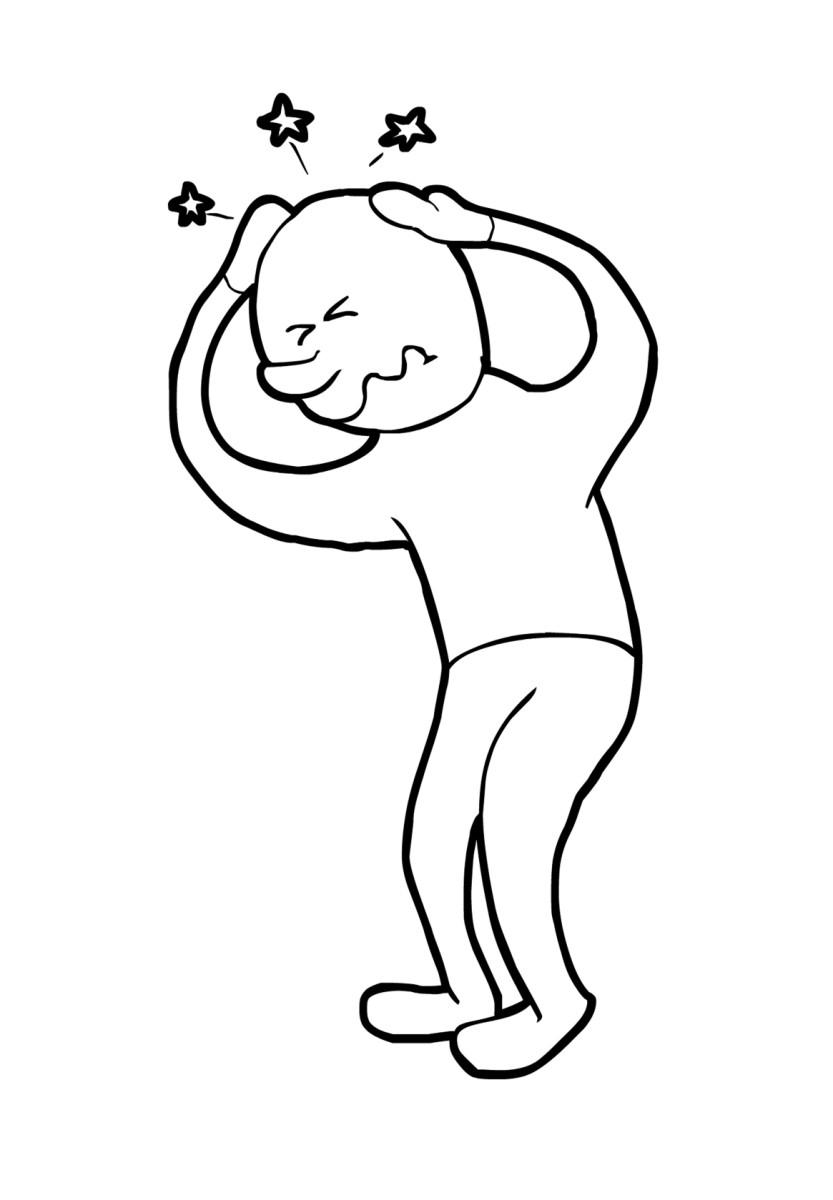 mal di testa Disegno da colorare mal di testa