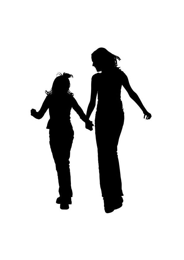 mamma e figlia Disegno da colorare mamma e figlia