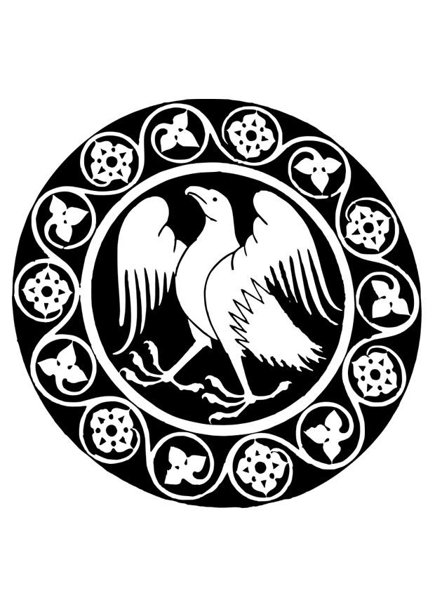 mandala aquila Disegno da colorare mandala aquila