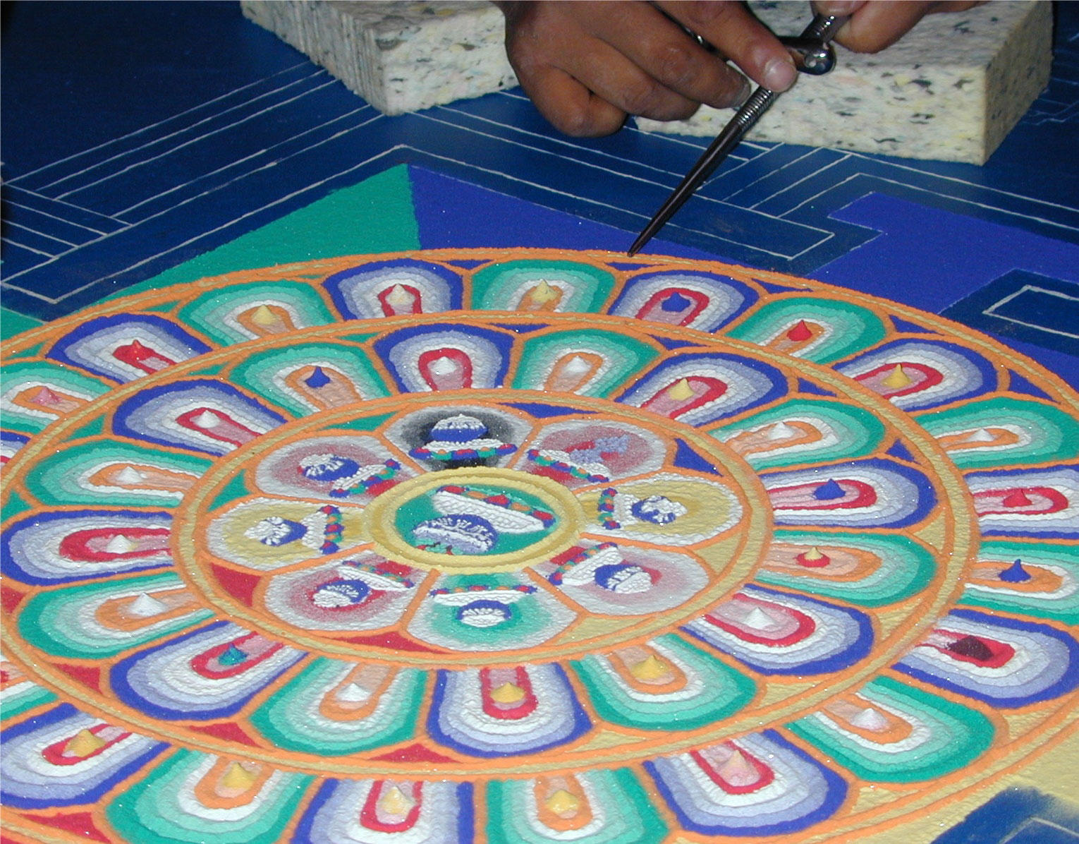 mandala di sabbia Foto mandala di sabbia