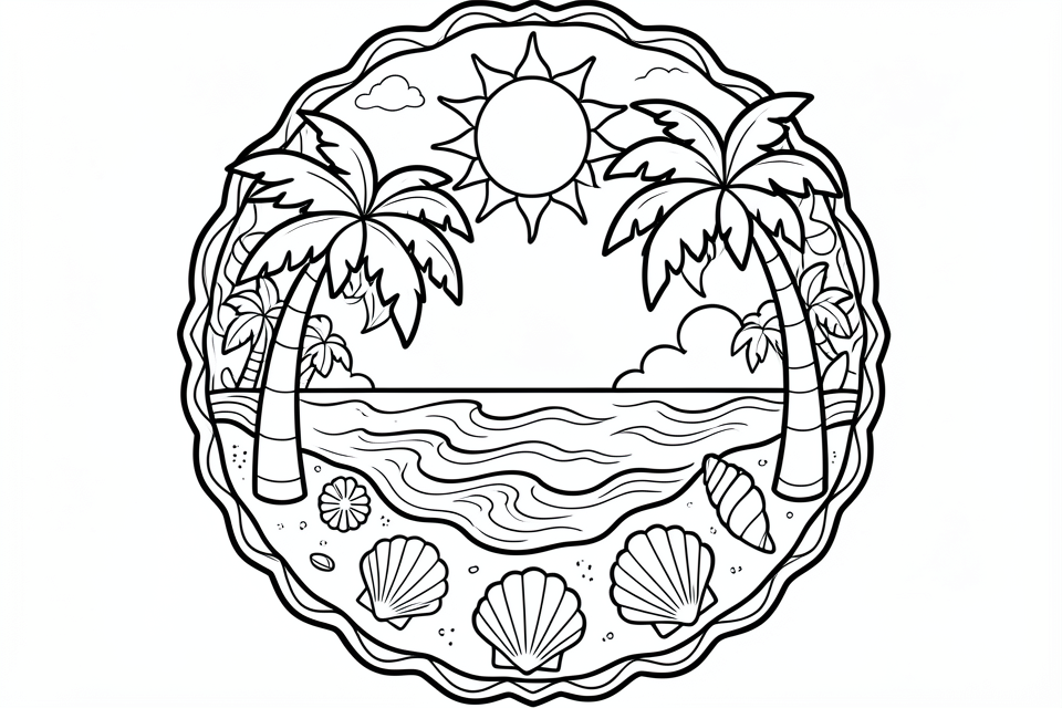 mandala estivo Disegno da colorare mandala estivo