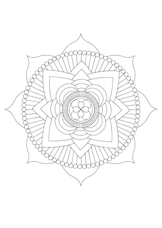 mandala - loto Disegno da colorare mandala - loto