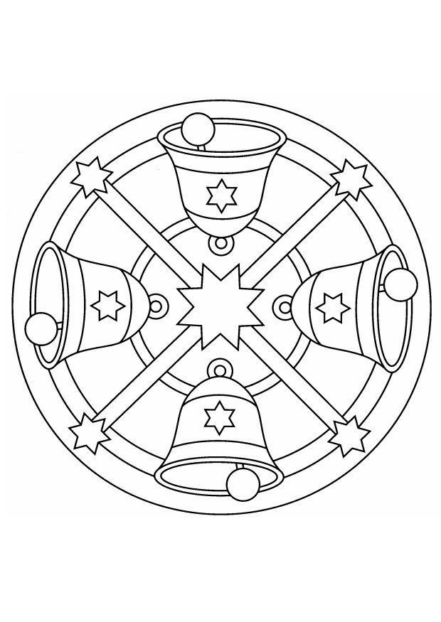 mandala natalizia Disegno da colorare mandala natalizia