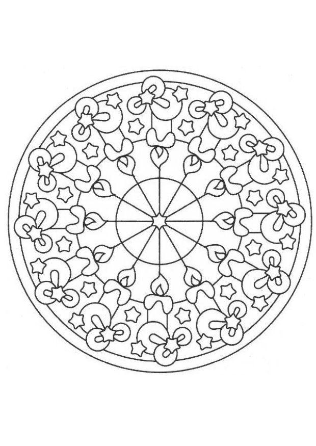 mandala natalizia Disegno da colorare mandala natalizia