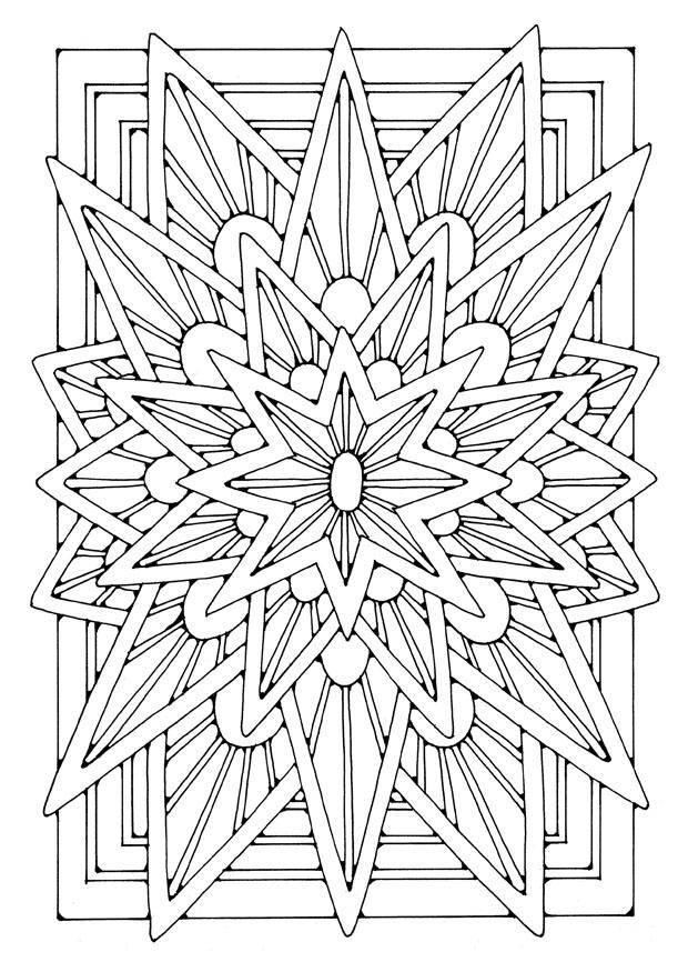 Disegno da colorare mandala - stella