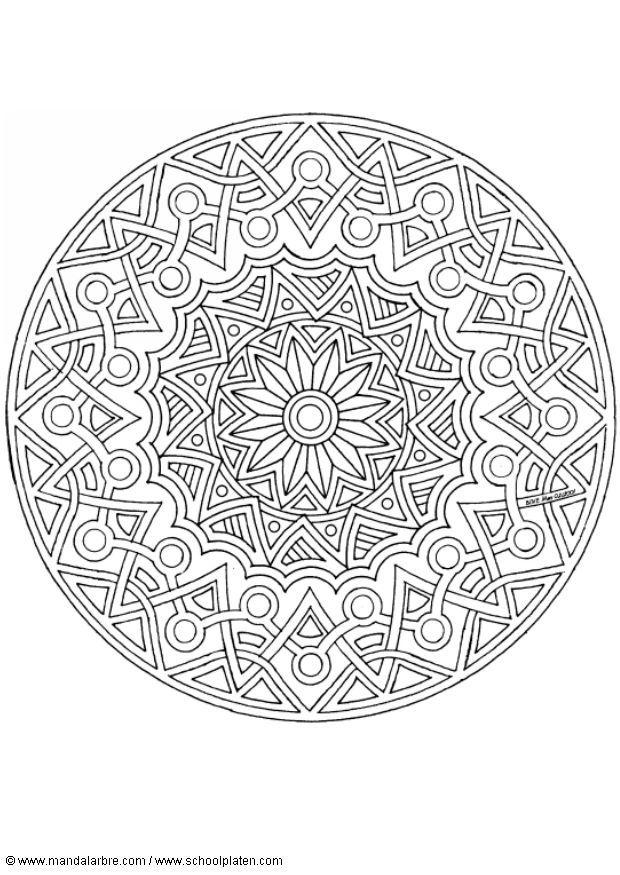 Disegno da colorare mandalad4