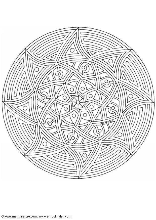 Disegno da colorare mandalad7