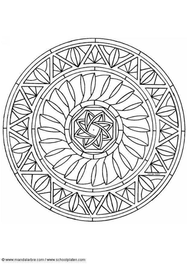 Disegno da colorare mandalaq4