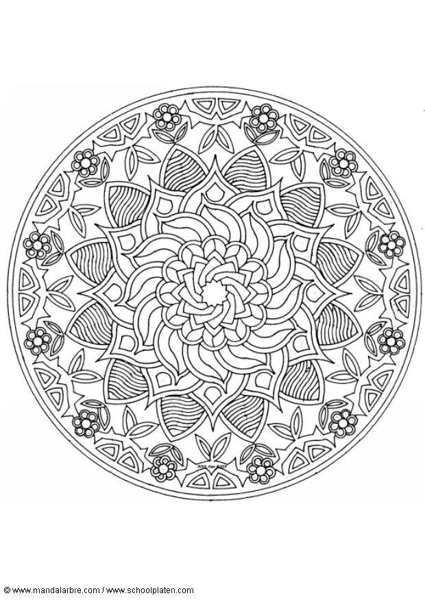 Disegno da colorare mandalas3