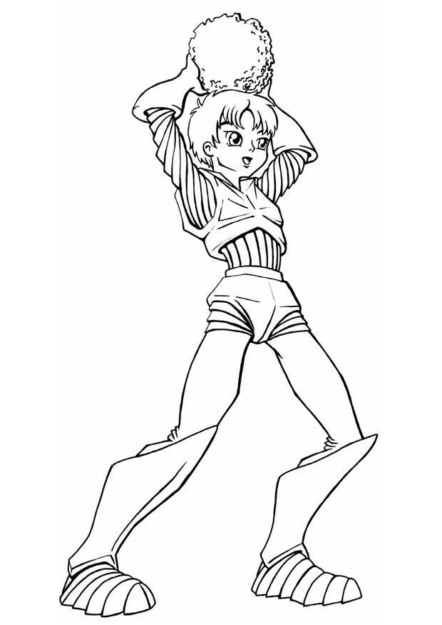 Disegno da colorare manga kid