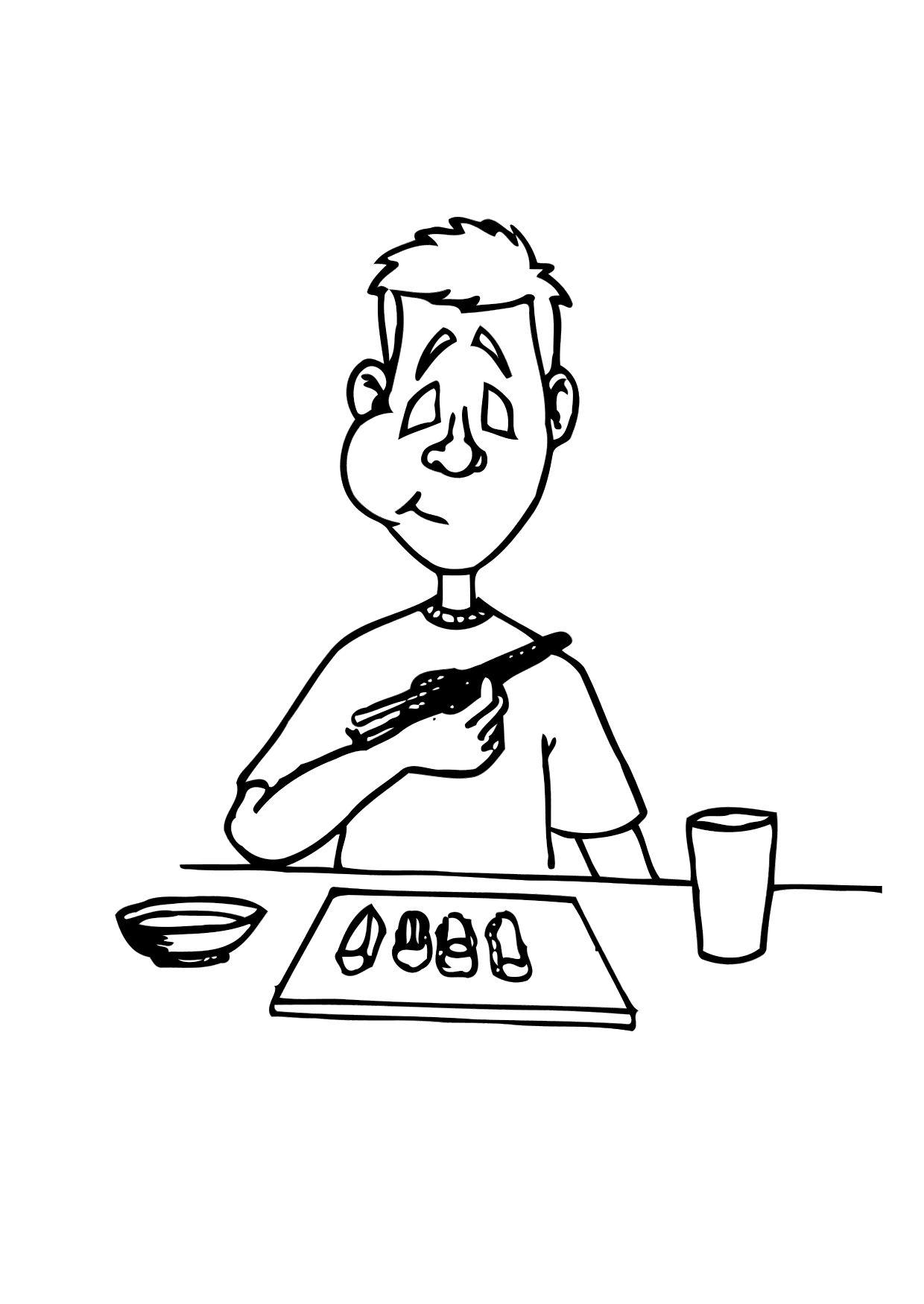 mangiare sushi Disegno da colorare mangiare sushi