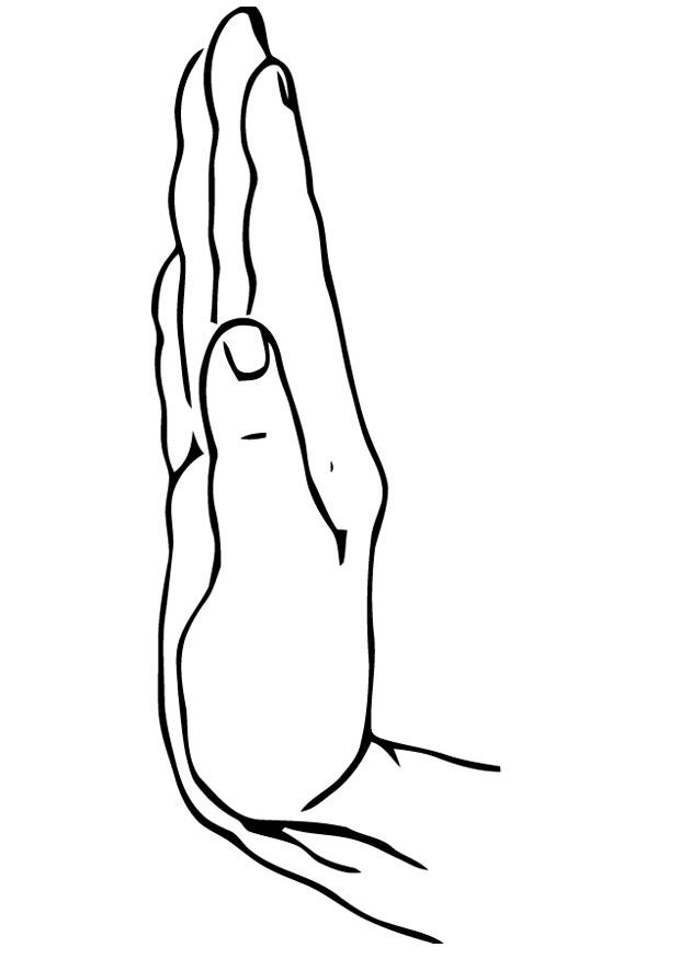 mano Disegno da colorare mano