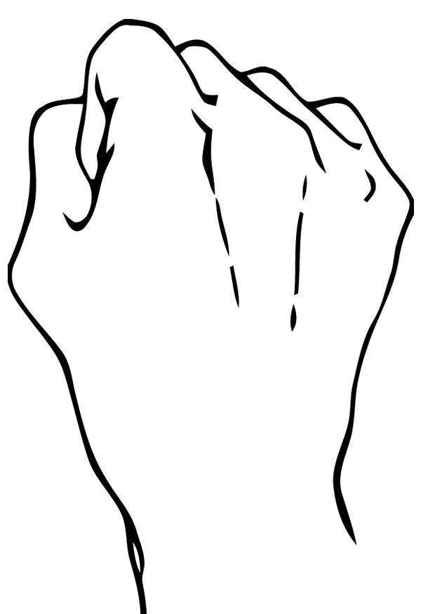 mano Disegno da colorare mano