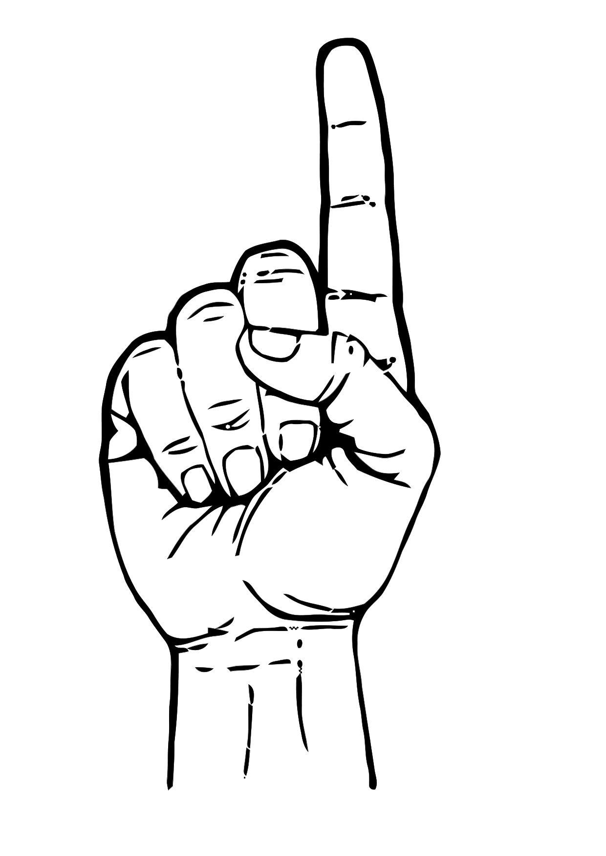 mano Disegno da colorare mano