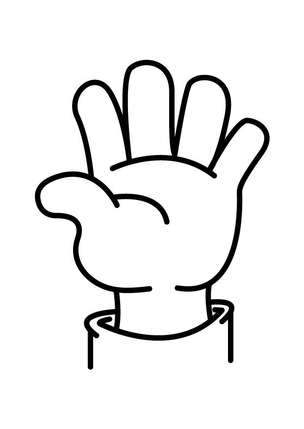 mano Disegno da colorare mano