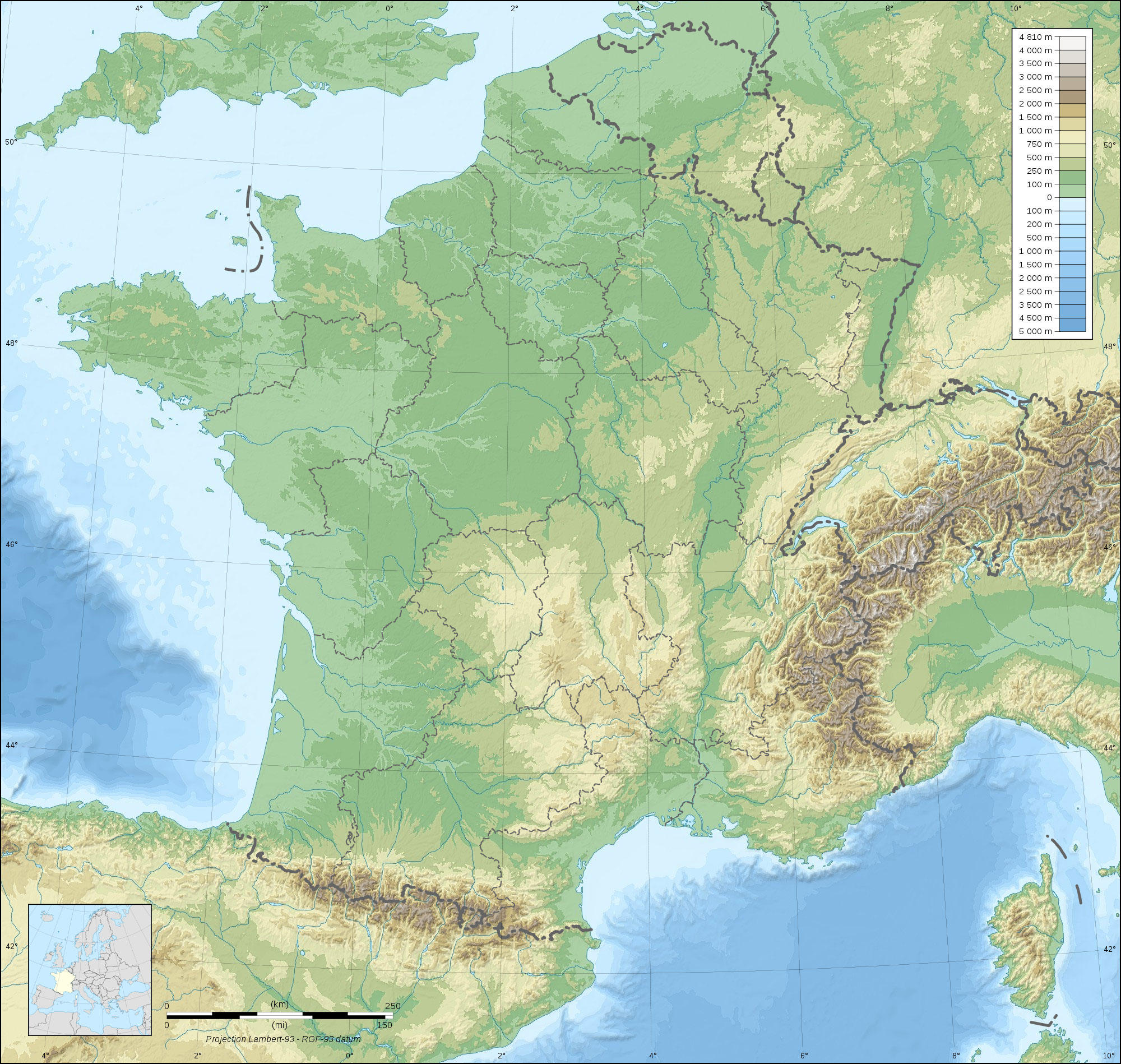 mappa della francia immagine mappa della francia