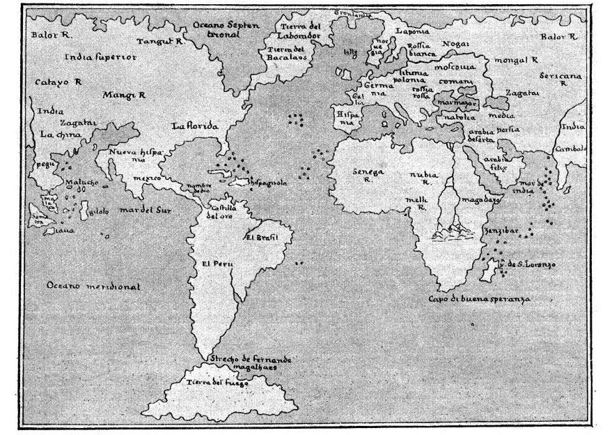 mappamondo - 1548 Disegno da colorare mappamondo - 1548