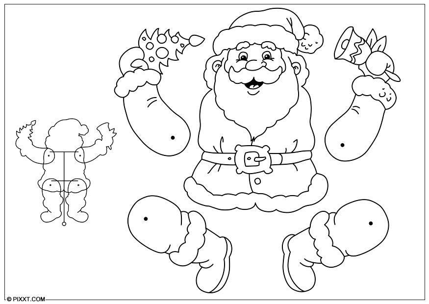 marionetta di babbo natale Laboratorio creativo marionetta di babbo natale