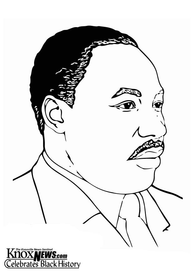 martin luther king, jr Disegno da colorare martin luther king, jr