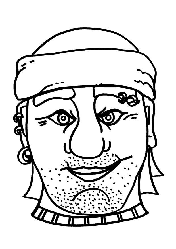maschera pirata Disegno da colorare maschera pirata