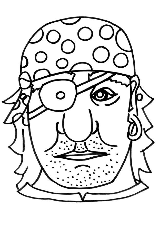 maschera pirata Disegno da colorare maschera pirata