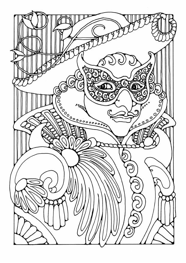 mascherato Disegno da colorare mascherato
