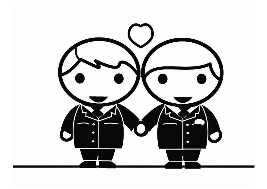 matrimonio gay uomini Disegno da colorare matrimonio gay uomini