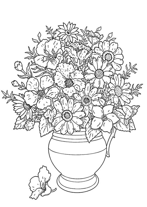 mazzo di fiori Disegno da colorare mazzo di fiori