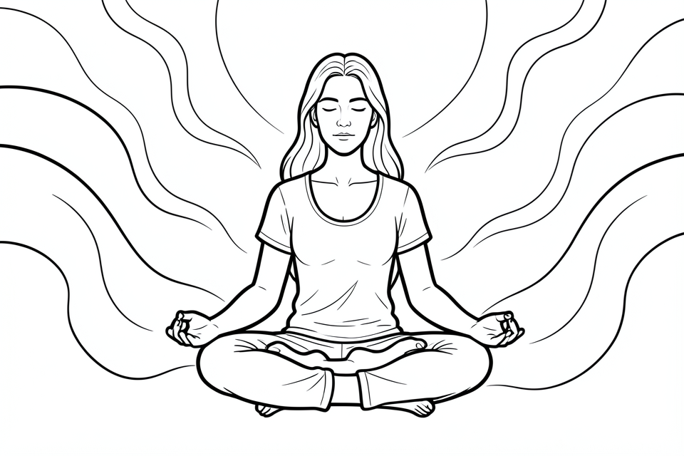 meditazione Disegno da colorare meditazione