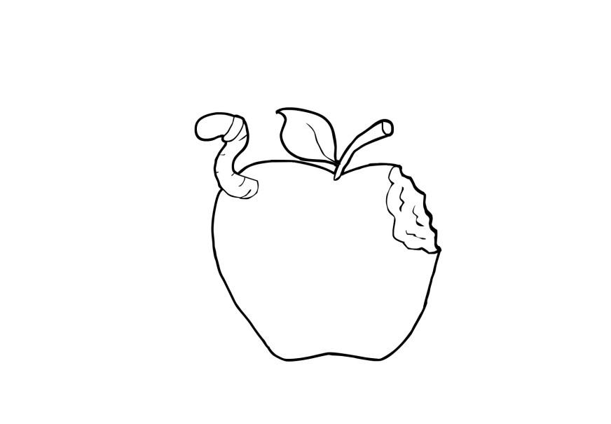 mela Disegno da colorare mela
