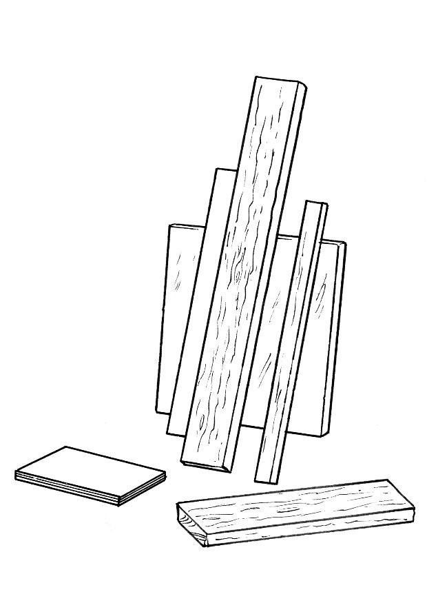 mensole legno Disegno da colorare mensole legno