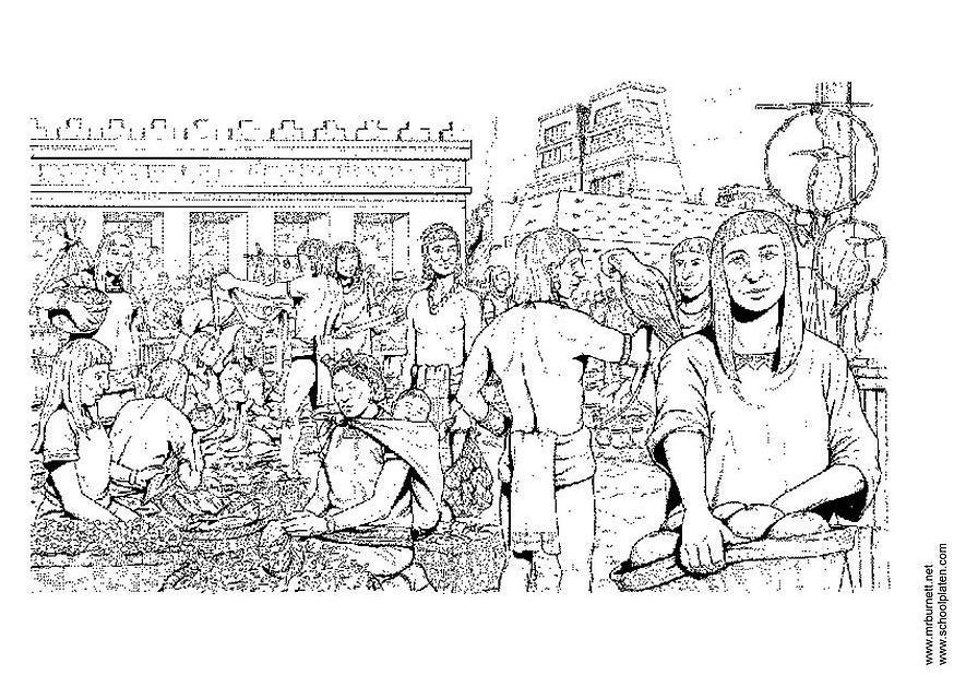 mercato Disegno da colorare mercato