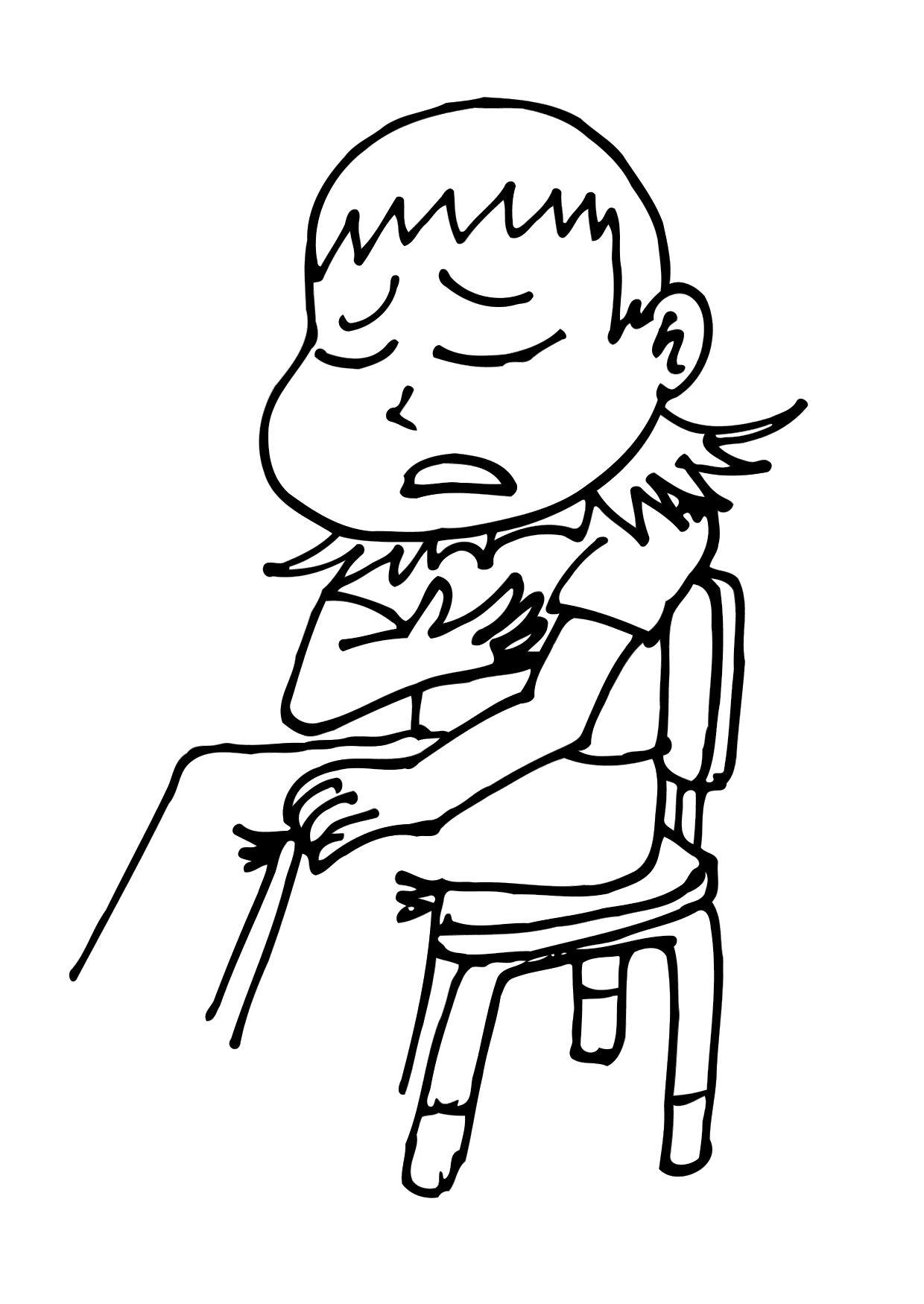 mi sento male Disegno da colorare mi sento male