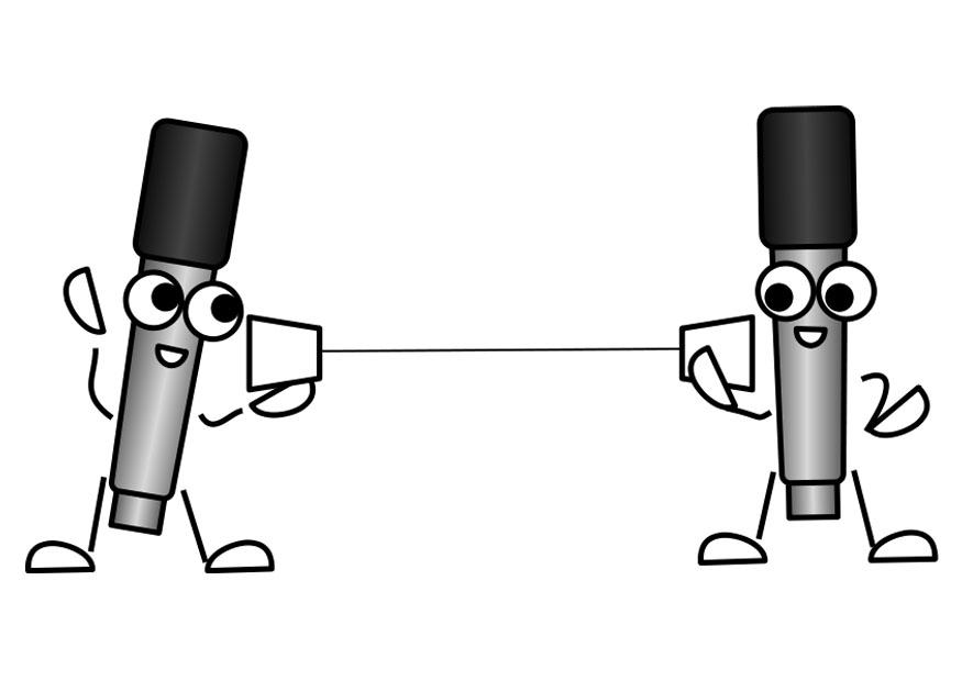 microfono - telefono senza fili Disegno da colorare microfono - telefono senza fili