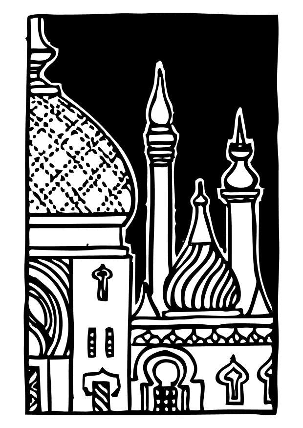 minarette Disegno da colorare minarette