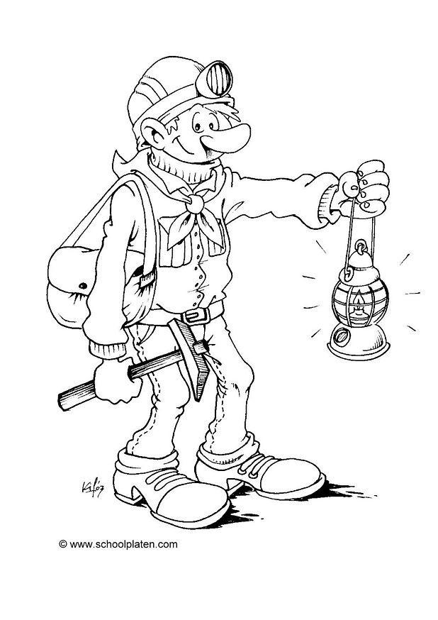 minatore Disegno da colorare minatore