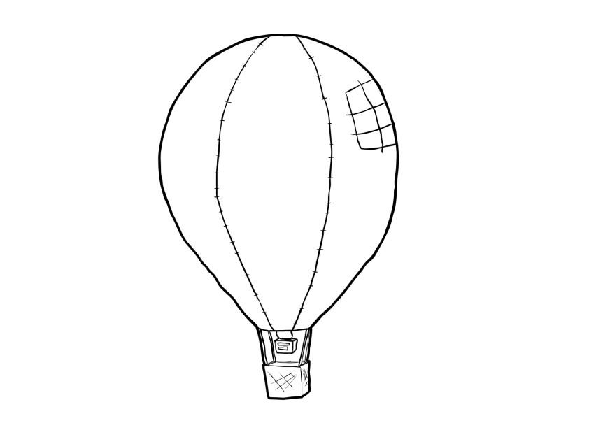 mongolfiera Disegno da colorare mongolfiera