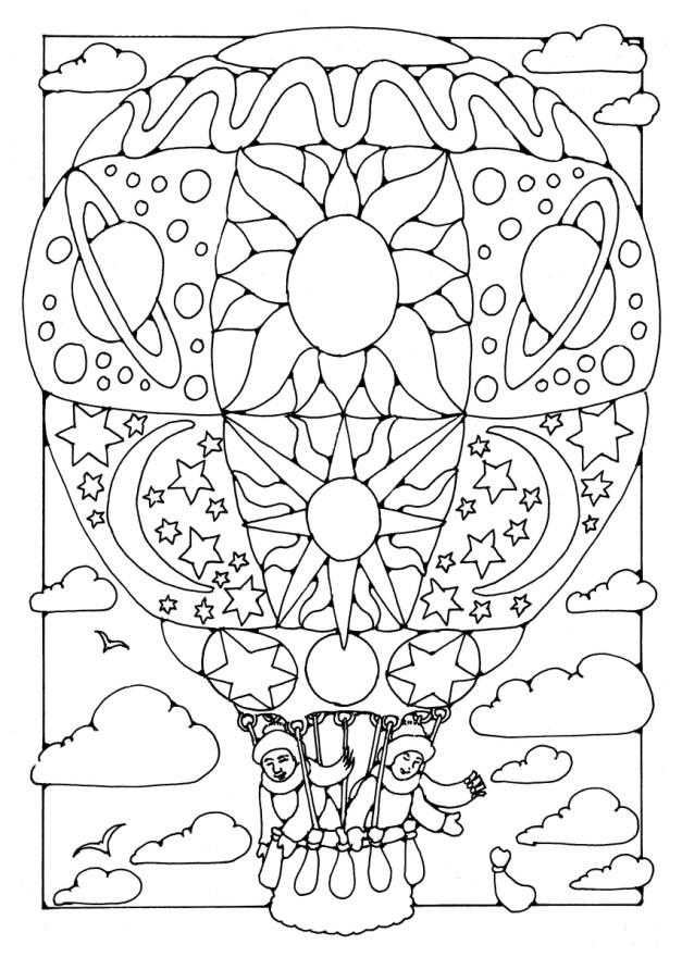 mongolfiera Disegno da colorare mongolfiera