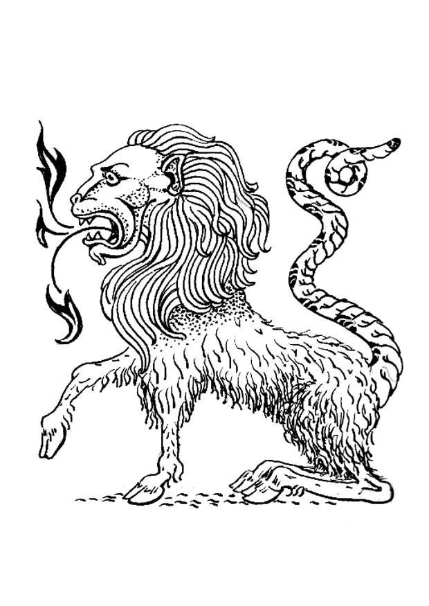 mostro - chimera Disegno da colorare mostro - chimera