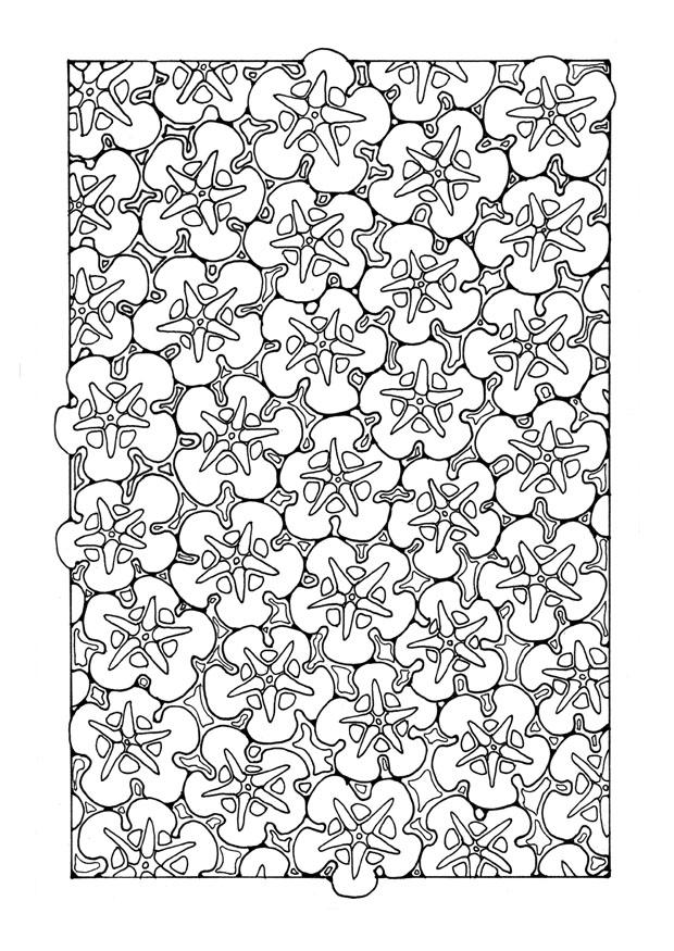 motivo floreale Disegno da colorare motivo floreale