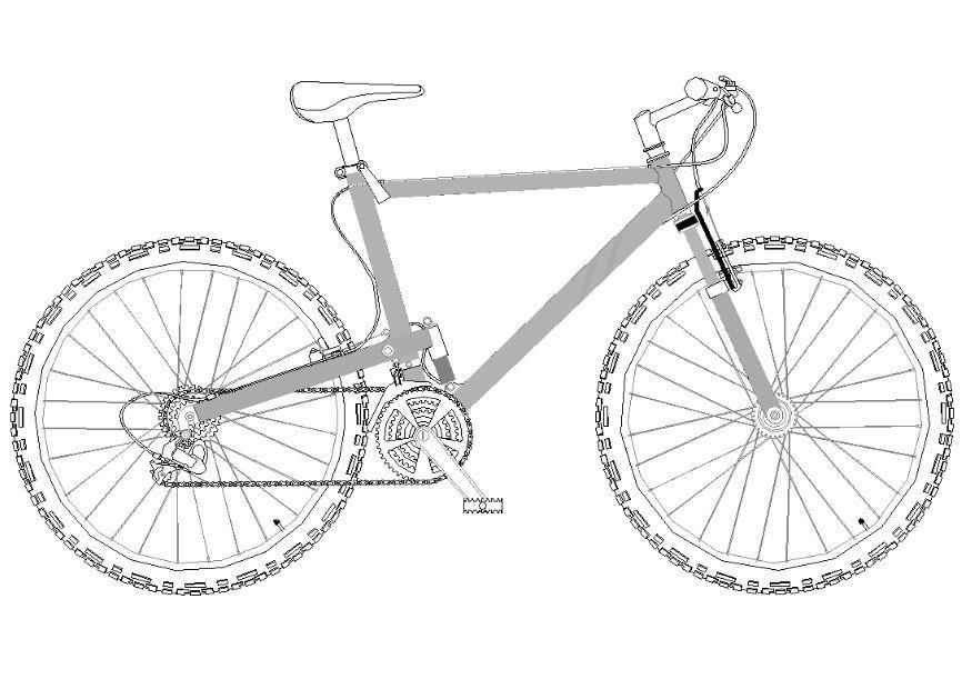 mountainbike Disegno da colorare mountainbike