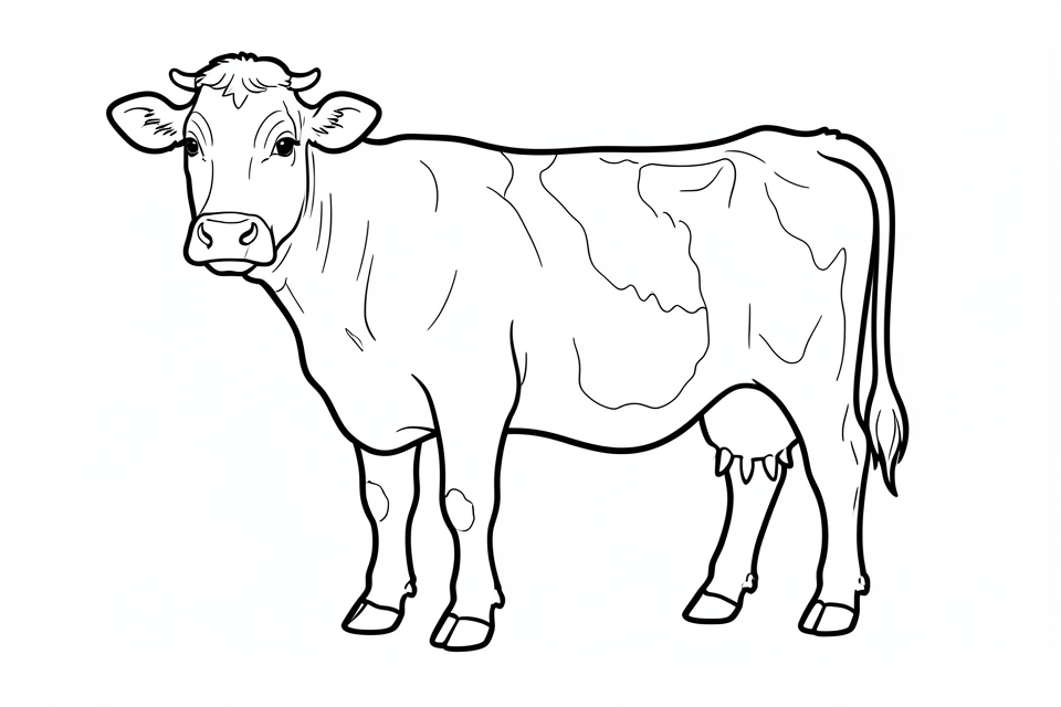 Disegno da colorare mucca