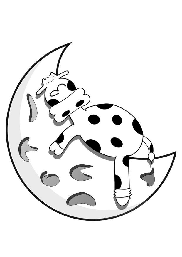 mucca addormentata Disegno da colorare mucca addormentata