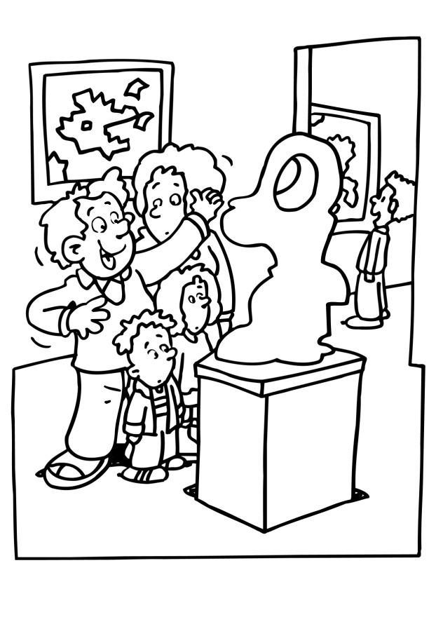 Disegno da colorare museo