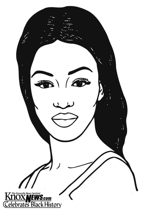 naomi campbell Disegno da colorare naomi campbell