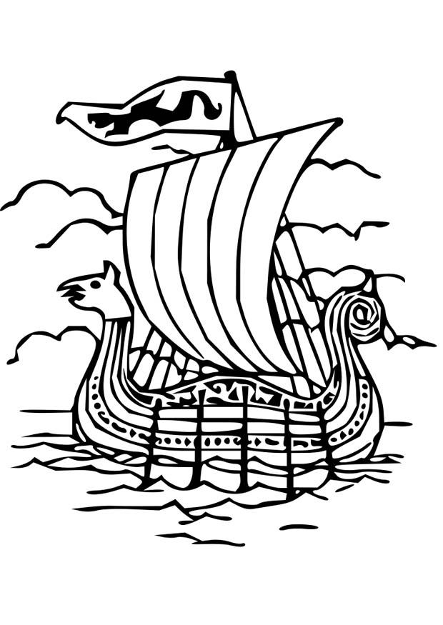 nave vichinga Disegno da colorare nave vichinga