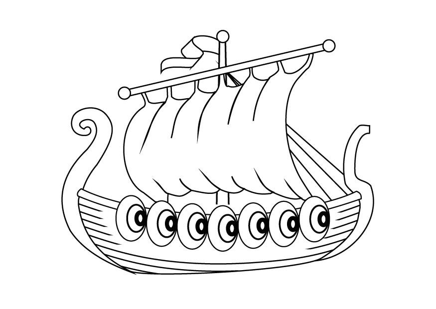 nave vichingo Disegno da colorare nave vichingo