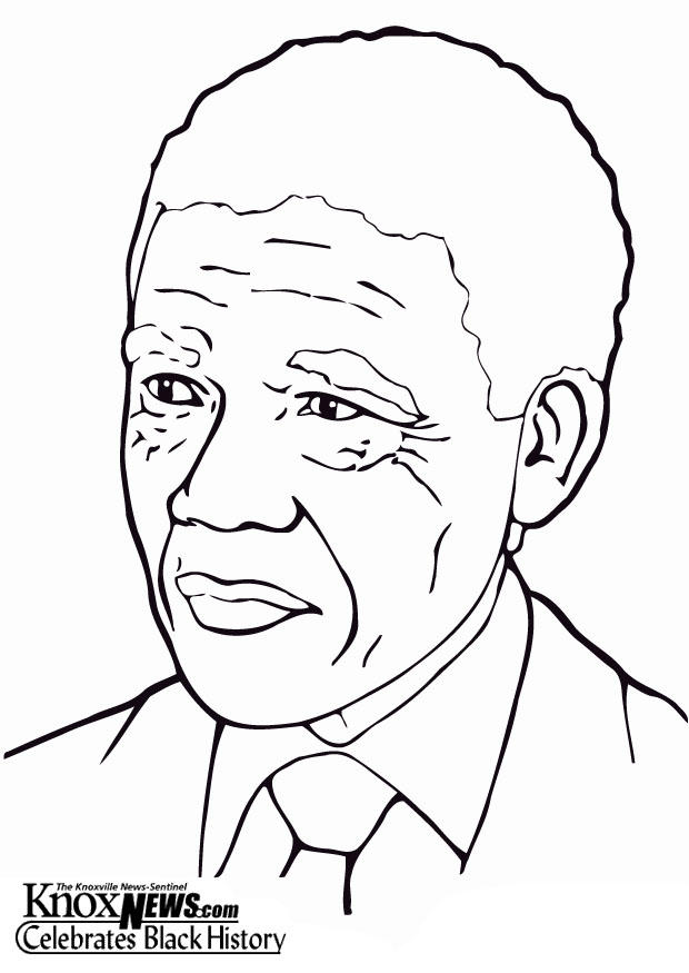 nelson mandela Disegno da colorare nelson mandela