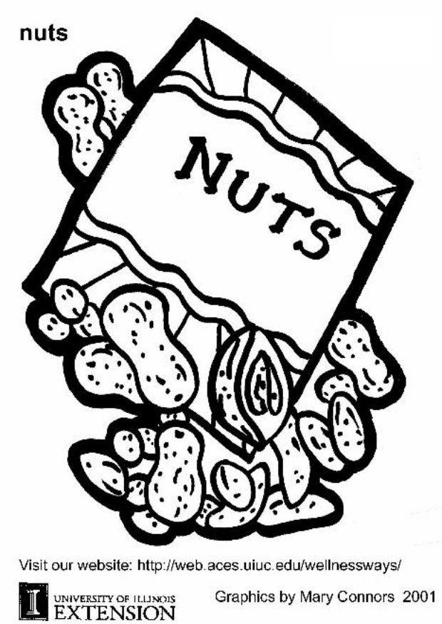 noccioline Disegno da colorare noccioline