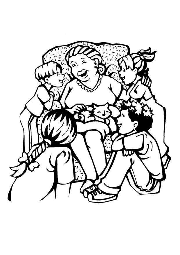 nonna Disegno da colorare nonna